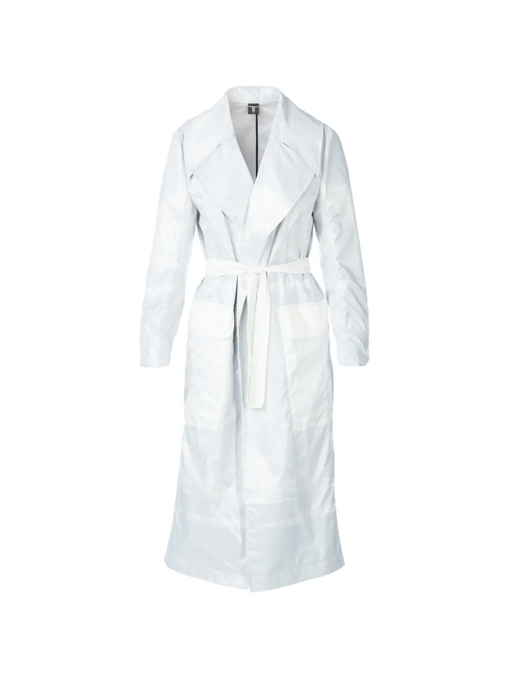 Tessitura Body Couture Palms belted trench coat