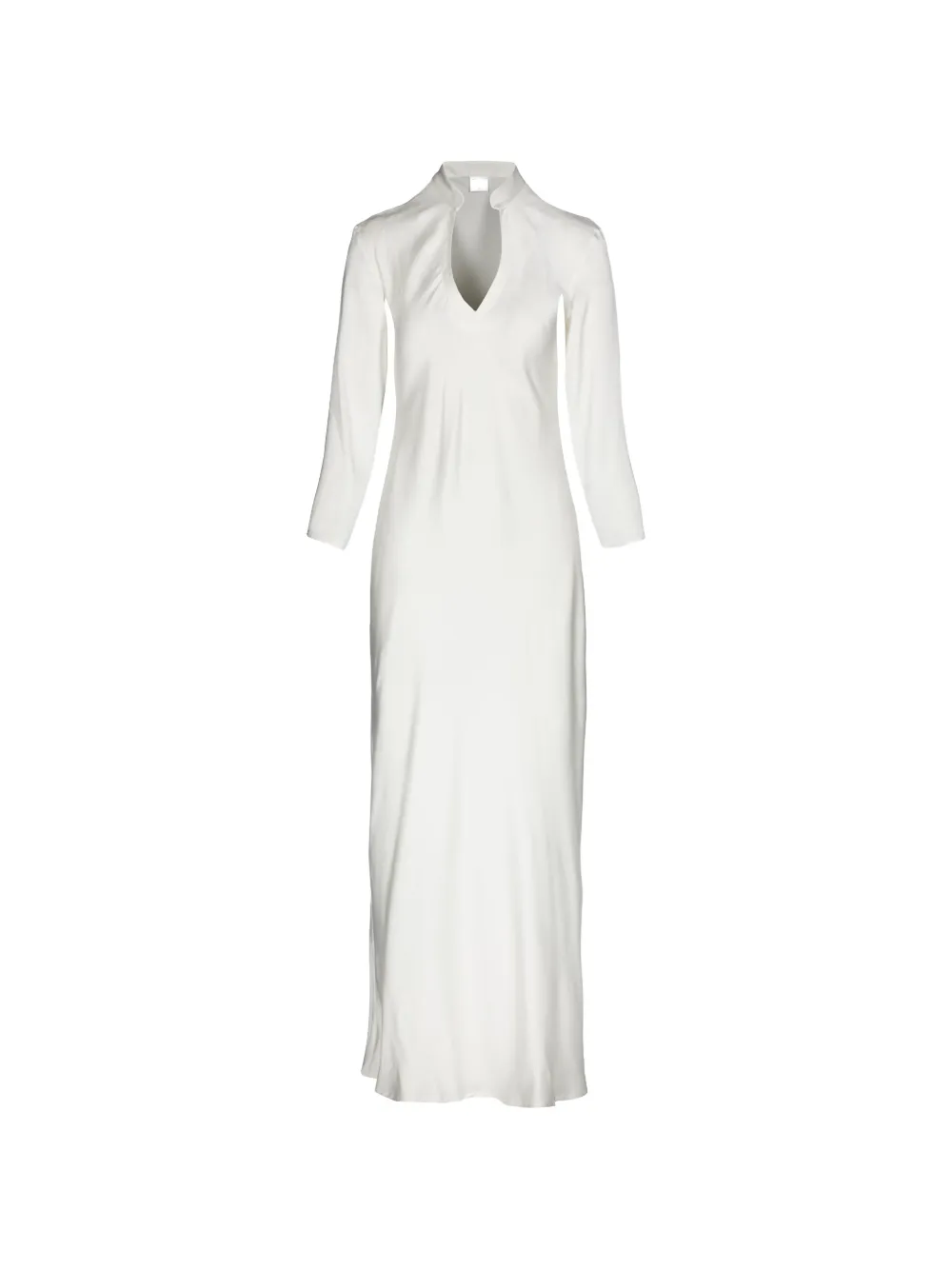 Tessitura mandarin-collar maxi dress