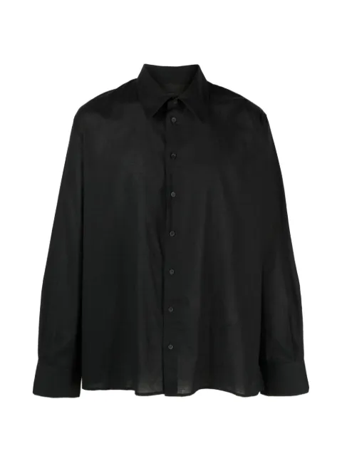 Tessitura oversized long-sleeve shirt