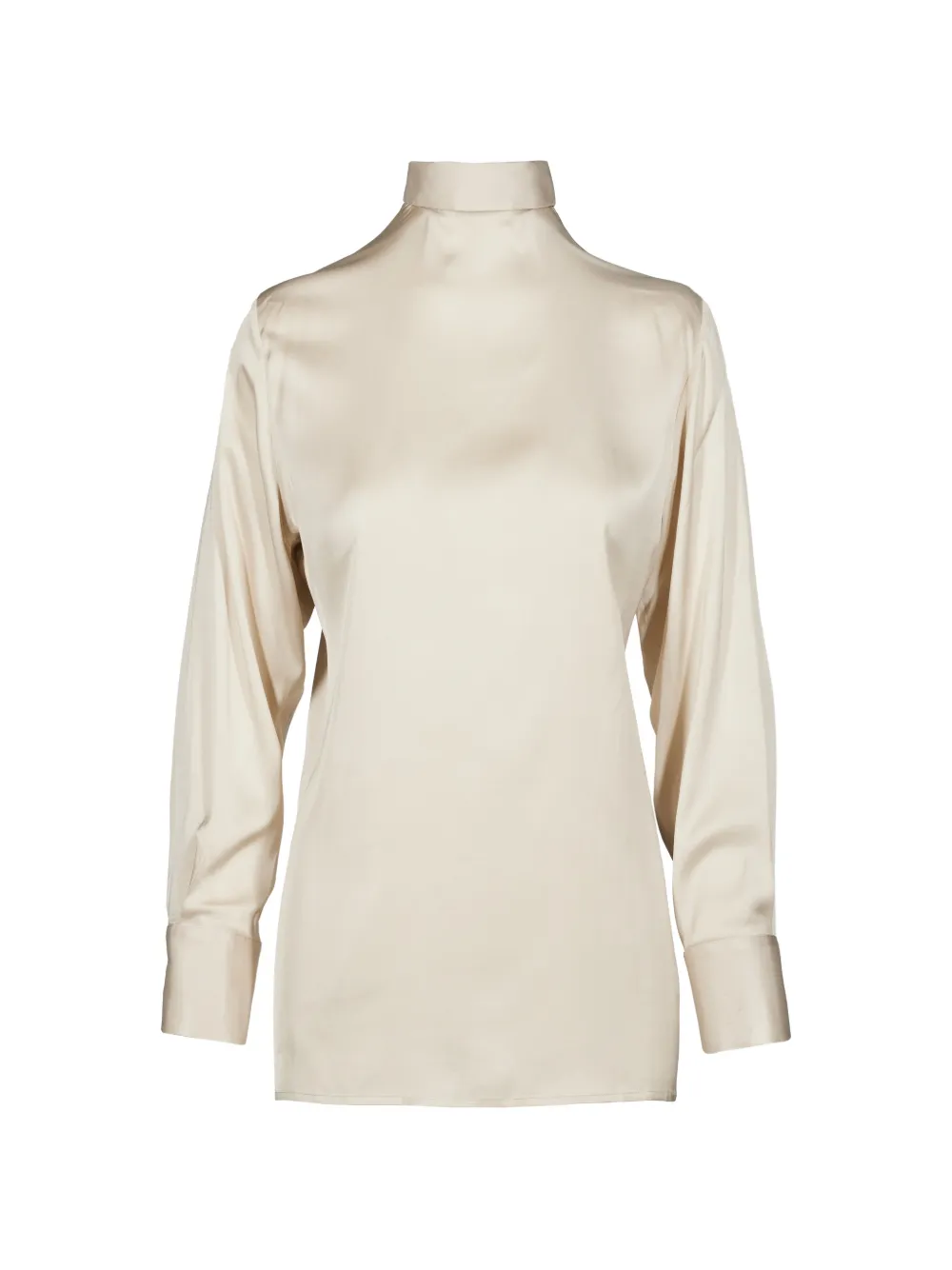 Tessitura open-back long-sleeve shirt