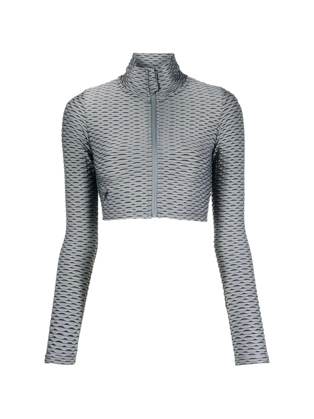 Tessitura 3D-textured zip-up top