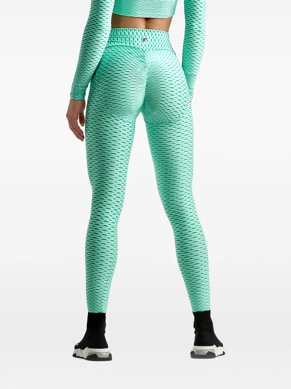 Tessitura Performance legging met textuurafwerking Groen