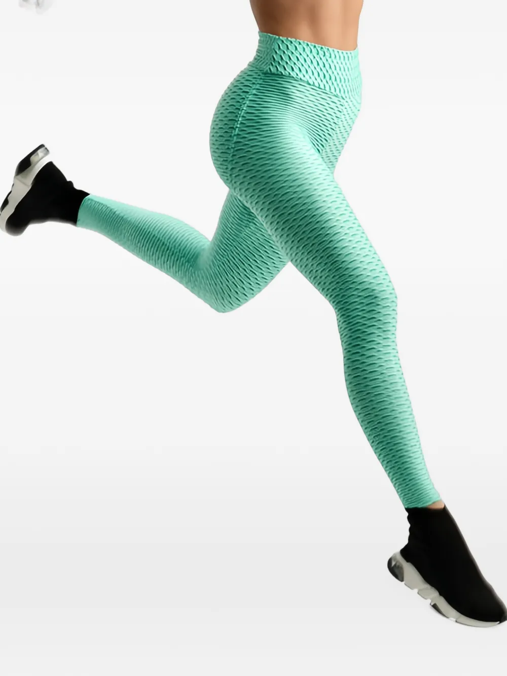 Tessitura Performance legging met textuurafwerking Groen