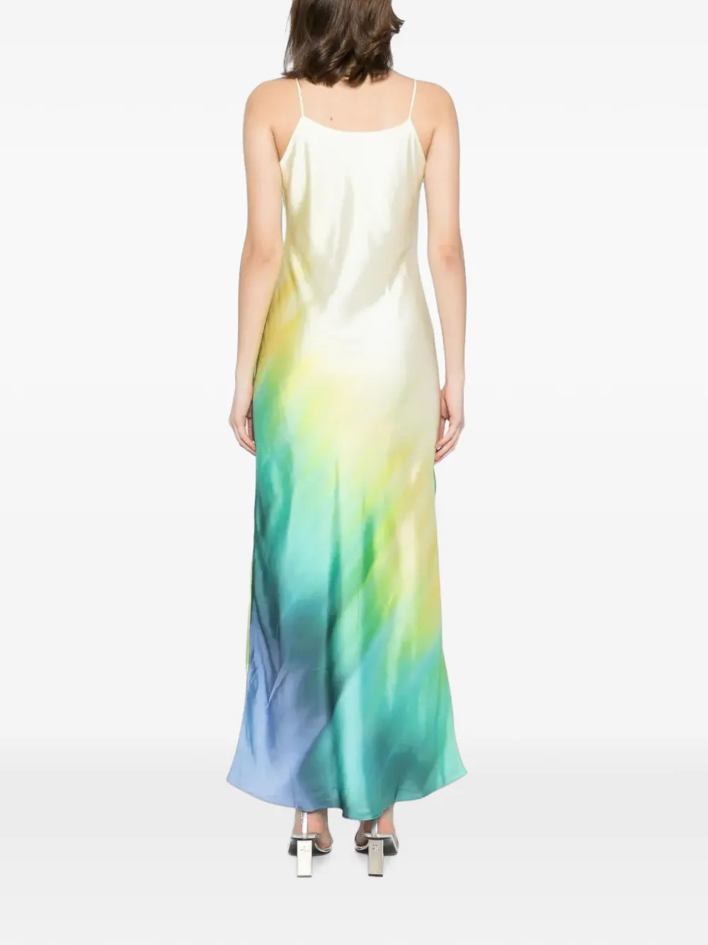 Tessitura tie-dye maxi dress Beige