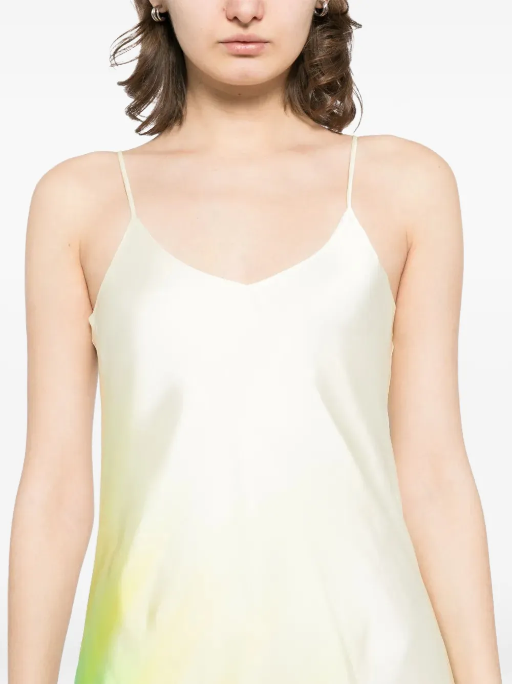 Tessitura tie-dye maxi dress Beige