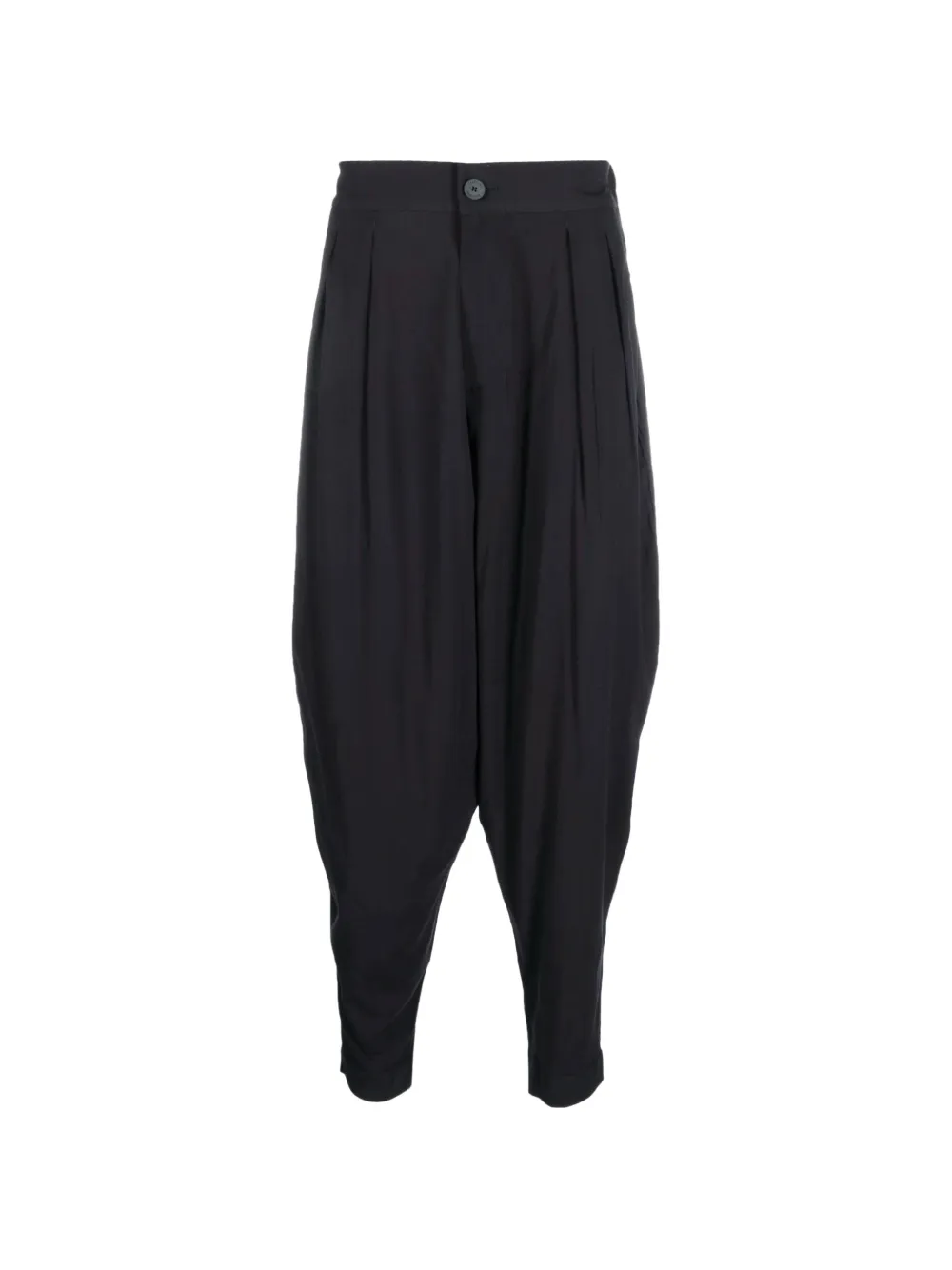 Tessitura low-crotch tapered trousers Zwart