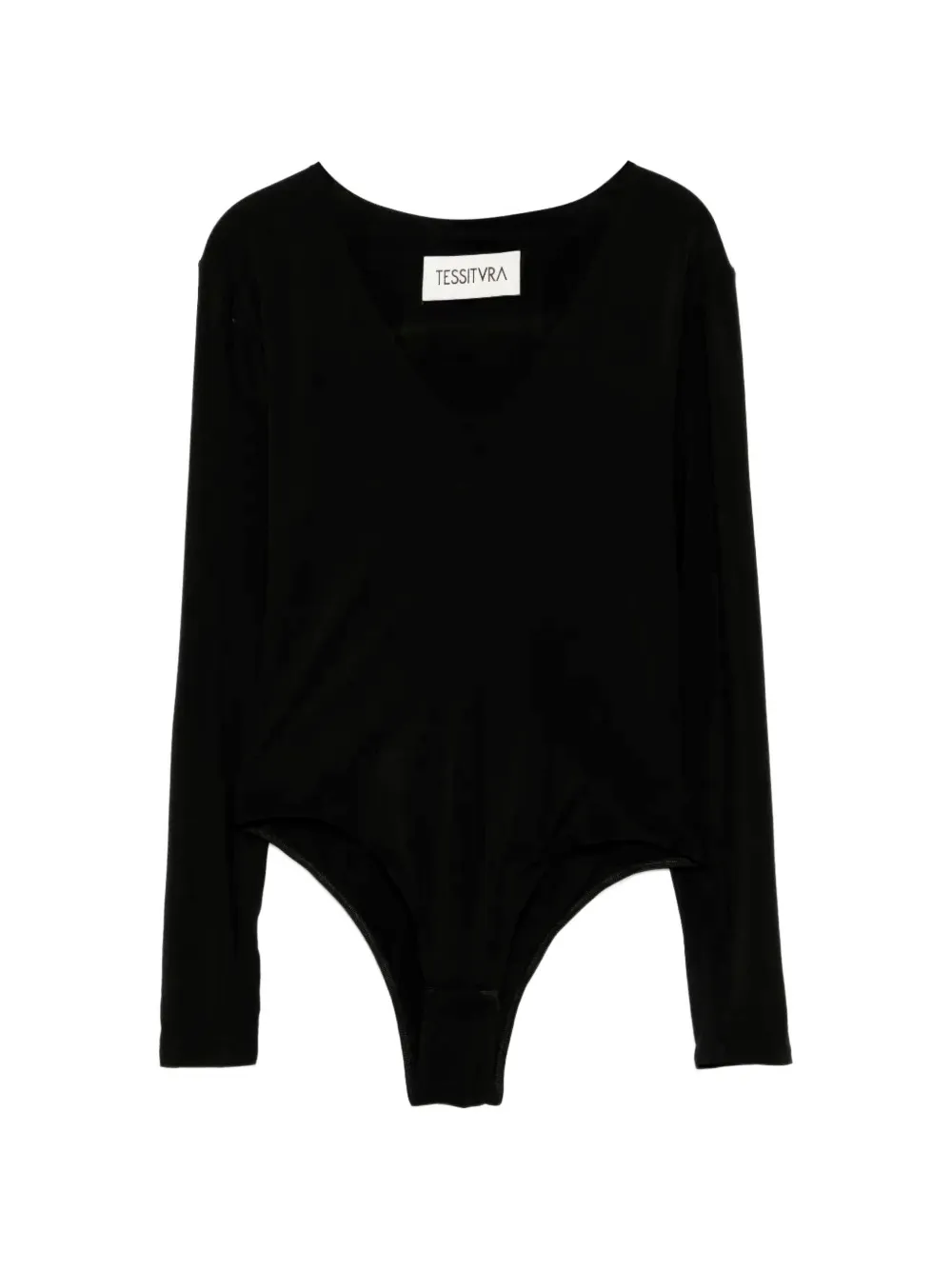 Tessitura Body Couture V-neck long-sleeve bodysuit