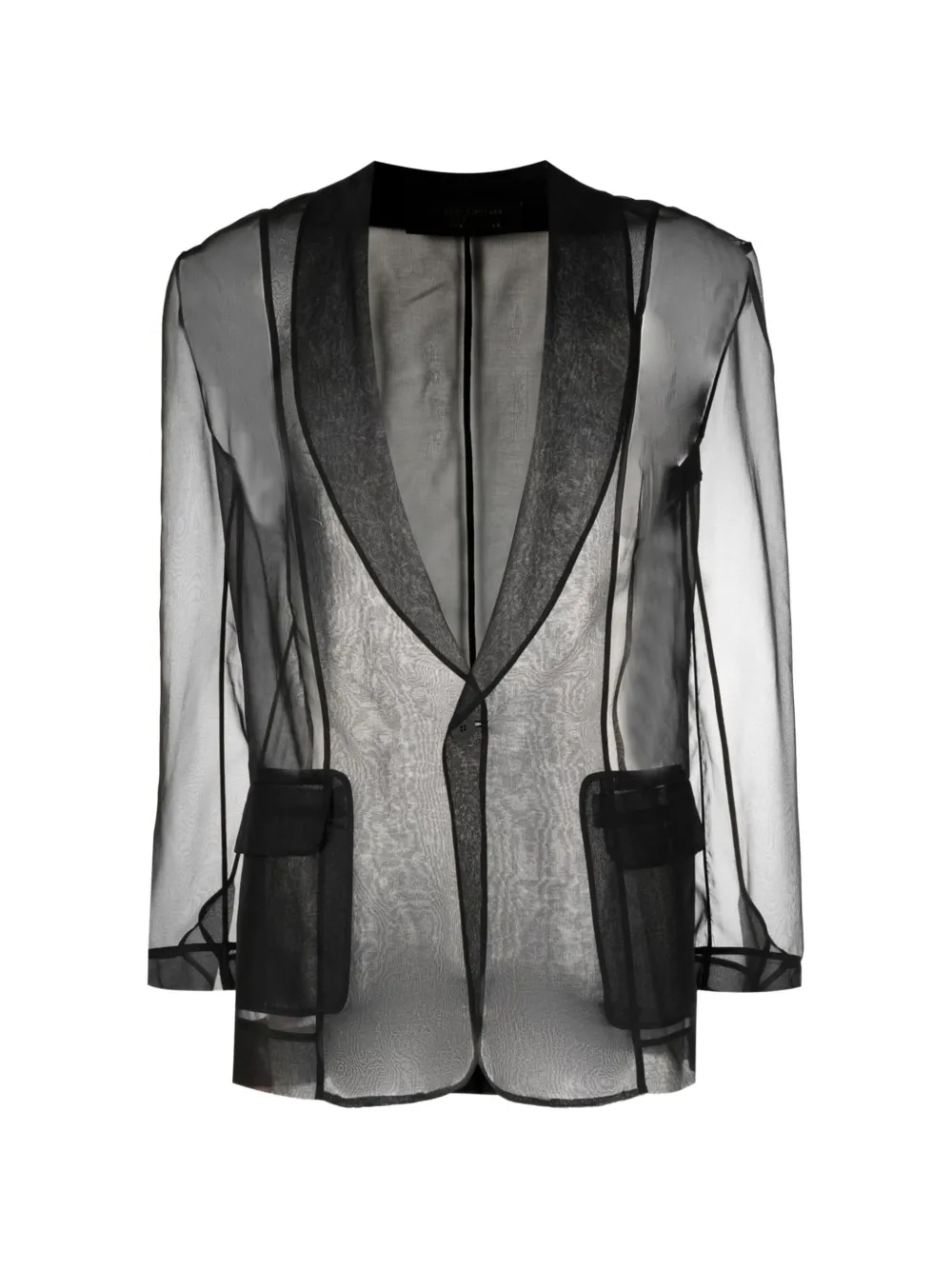 Tessitura silk see-through blazer