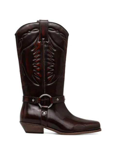 Patrizia Pepe harness-detail embroidered boots