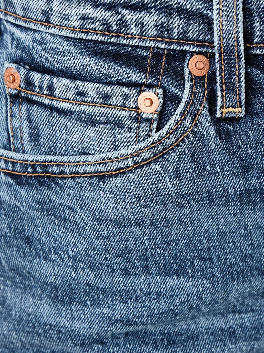 Levi's Ribcage faded straight-leg jeans Blauw