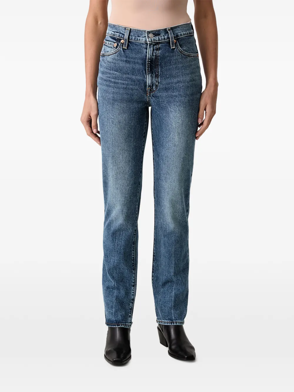 Levi's Ribcage faded straight-leg jeans - Blu