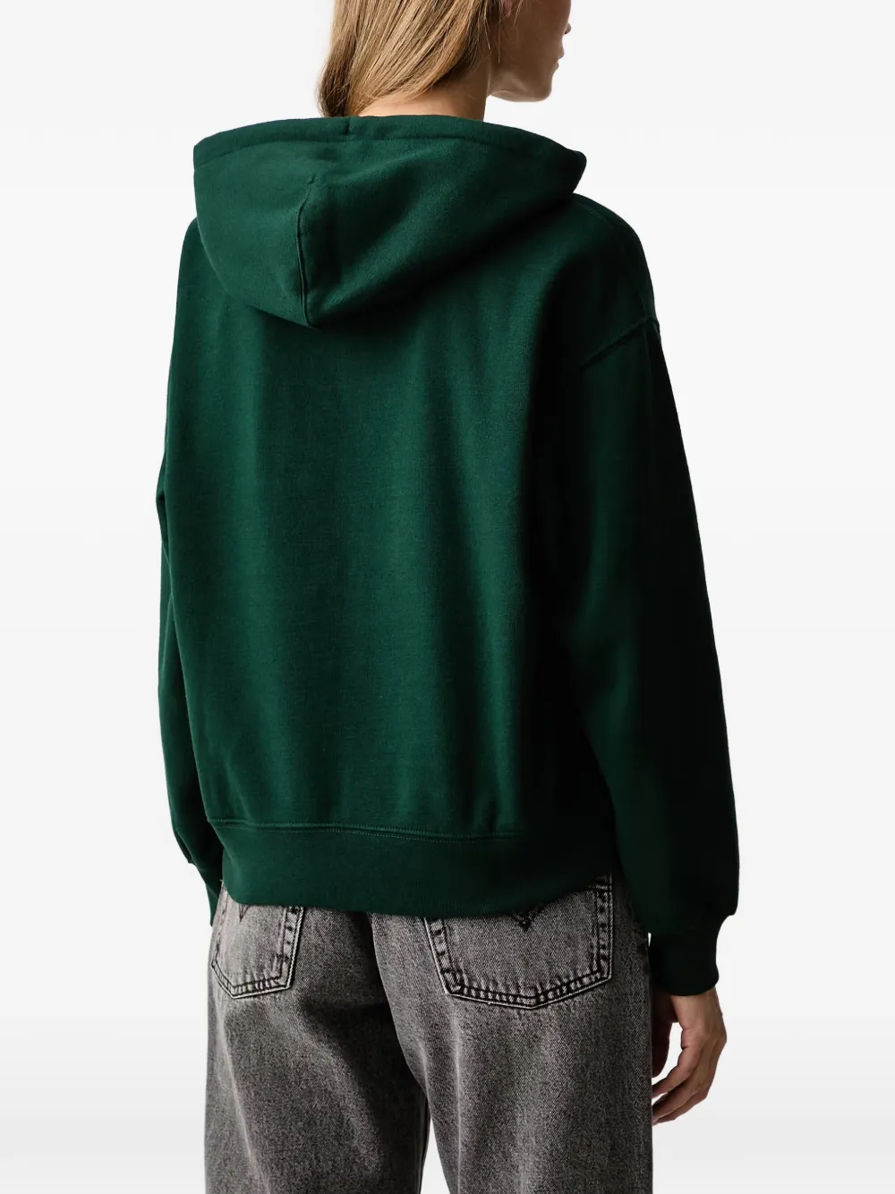 Levi's logo-patch drawstring hoodie Groen