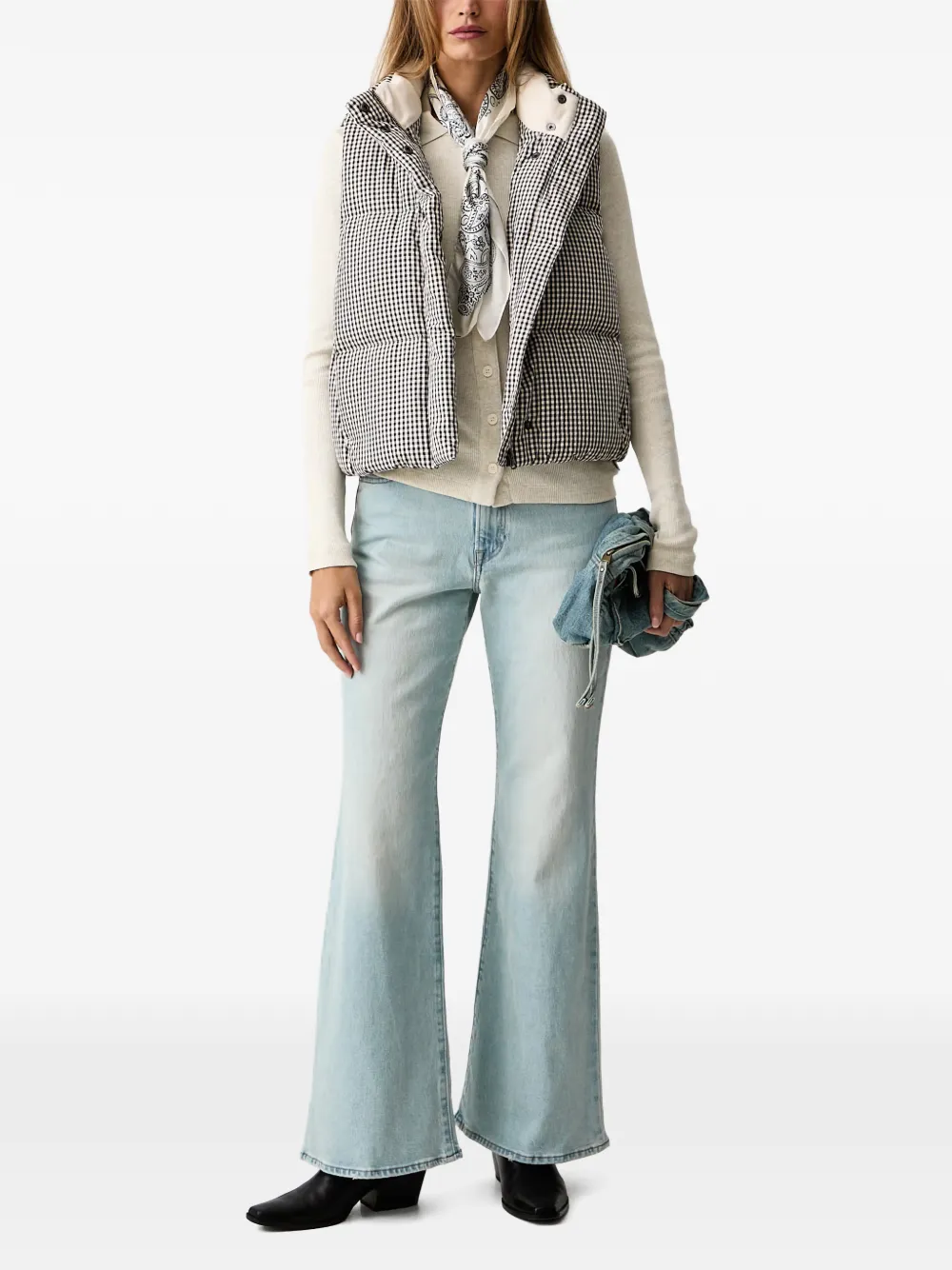 Levi's faded-effect flared jeans Blauw