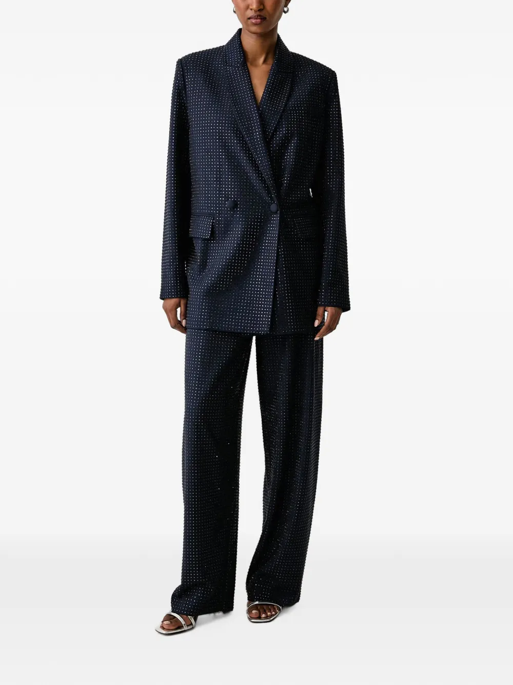 PINKO Broek verfraaid met stras Blauw