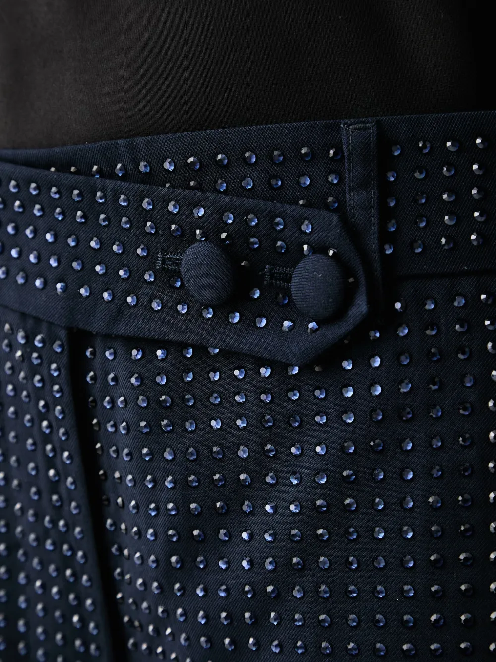 PINKO Broek verfraaid met stras Blauw