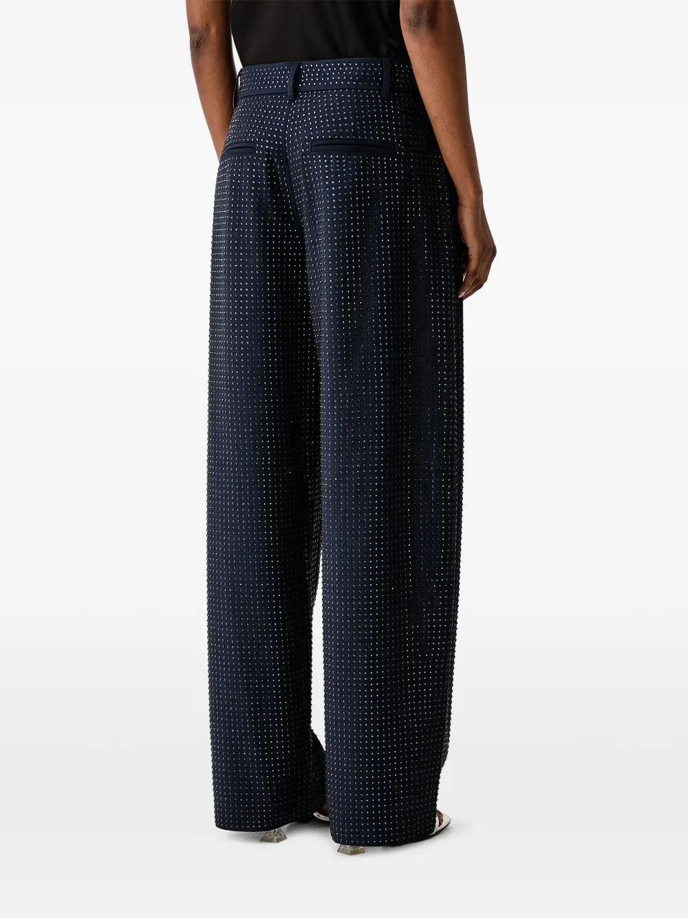 PINKO Broek verfraaid met stras Blauw
