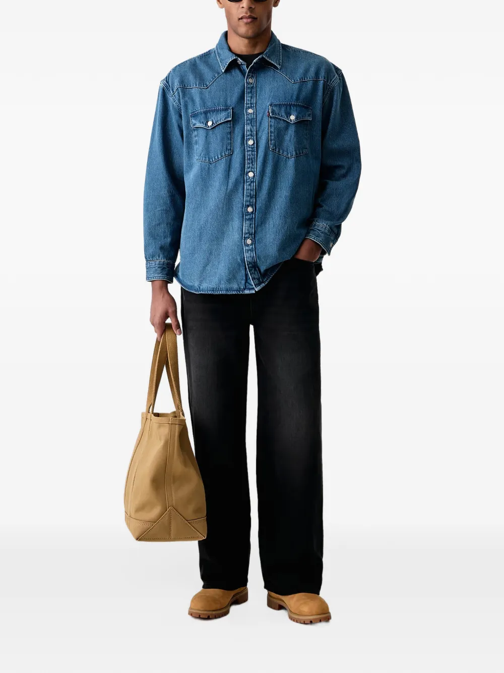Levi's Barstow denim shirt Blauw