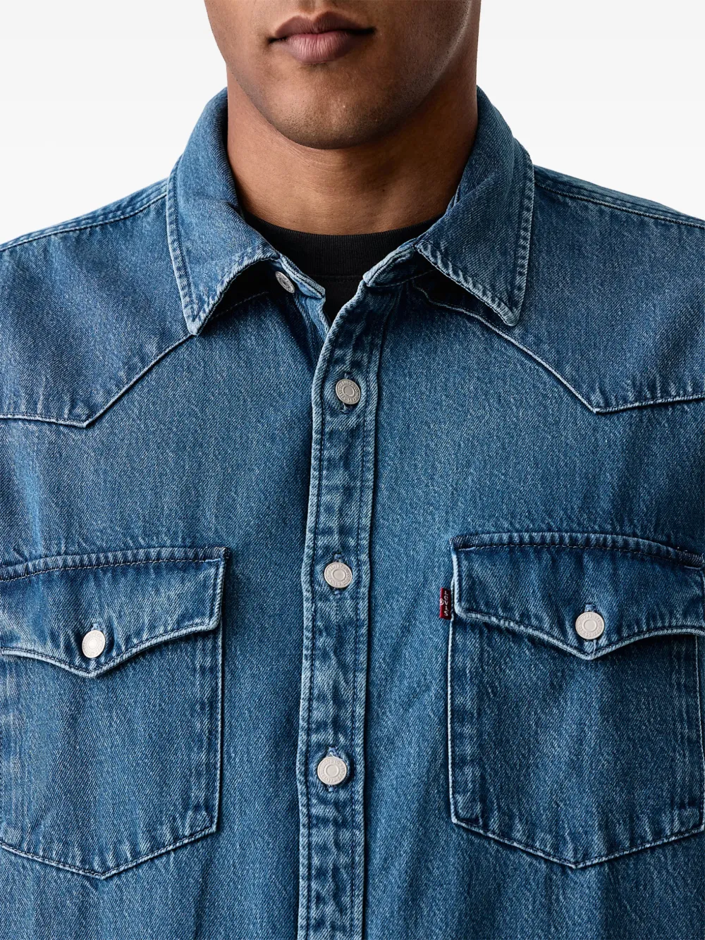 Levi's Barstow denim shirt Blauw