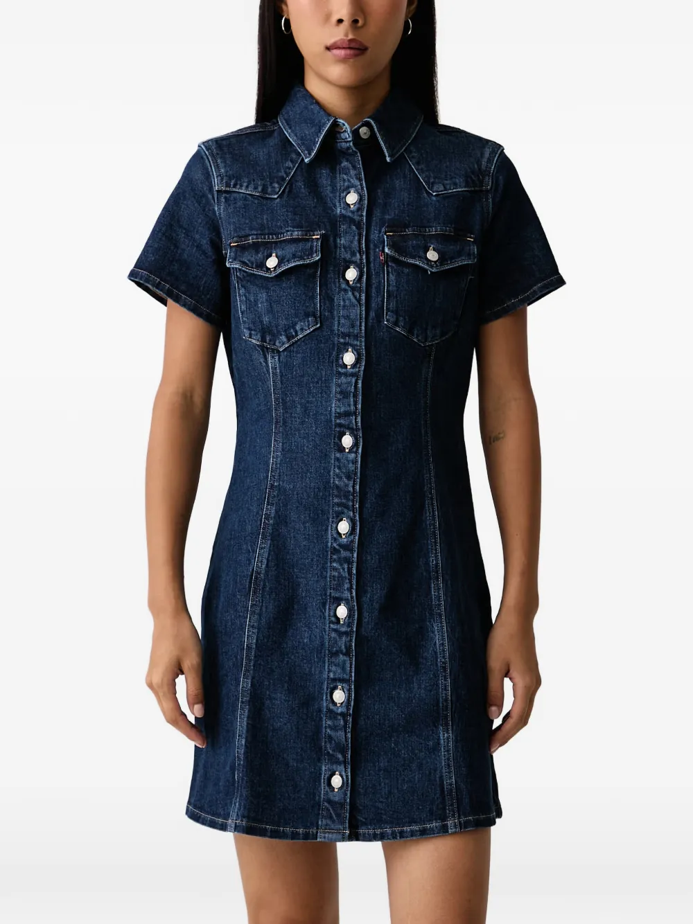 Levi's Trace Western short-sleeve mini dress - Blu