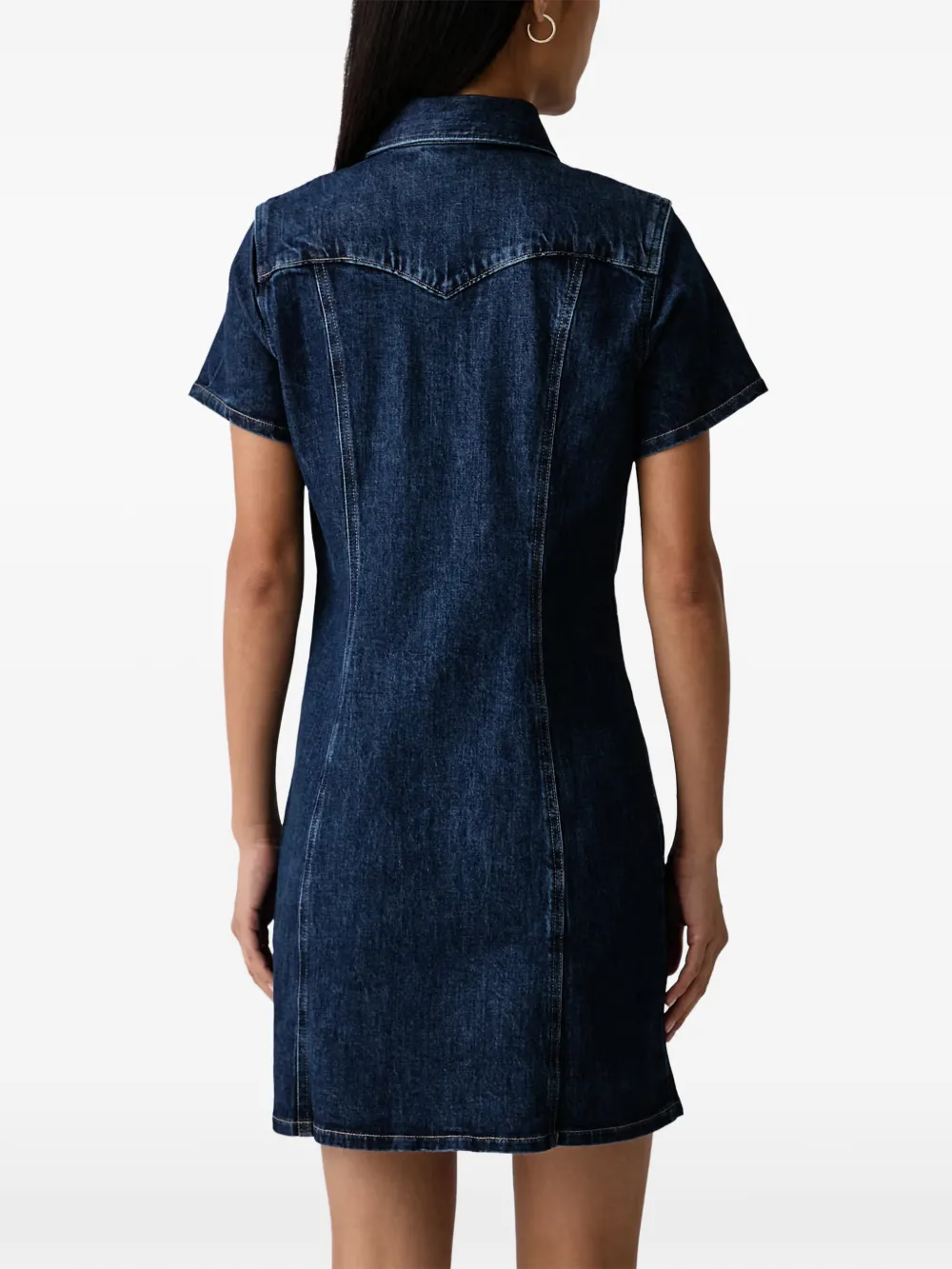 Levi's Trace Western short-sleeve mini dress Blauw