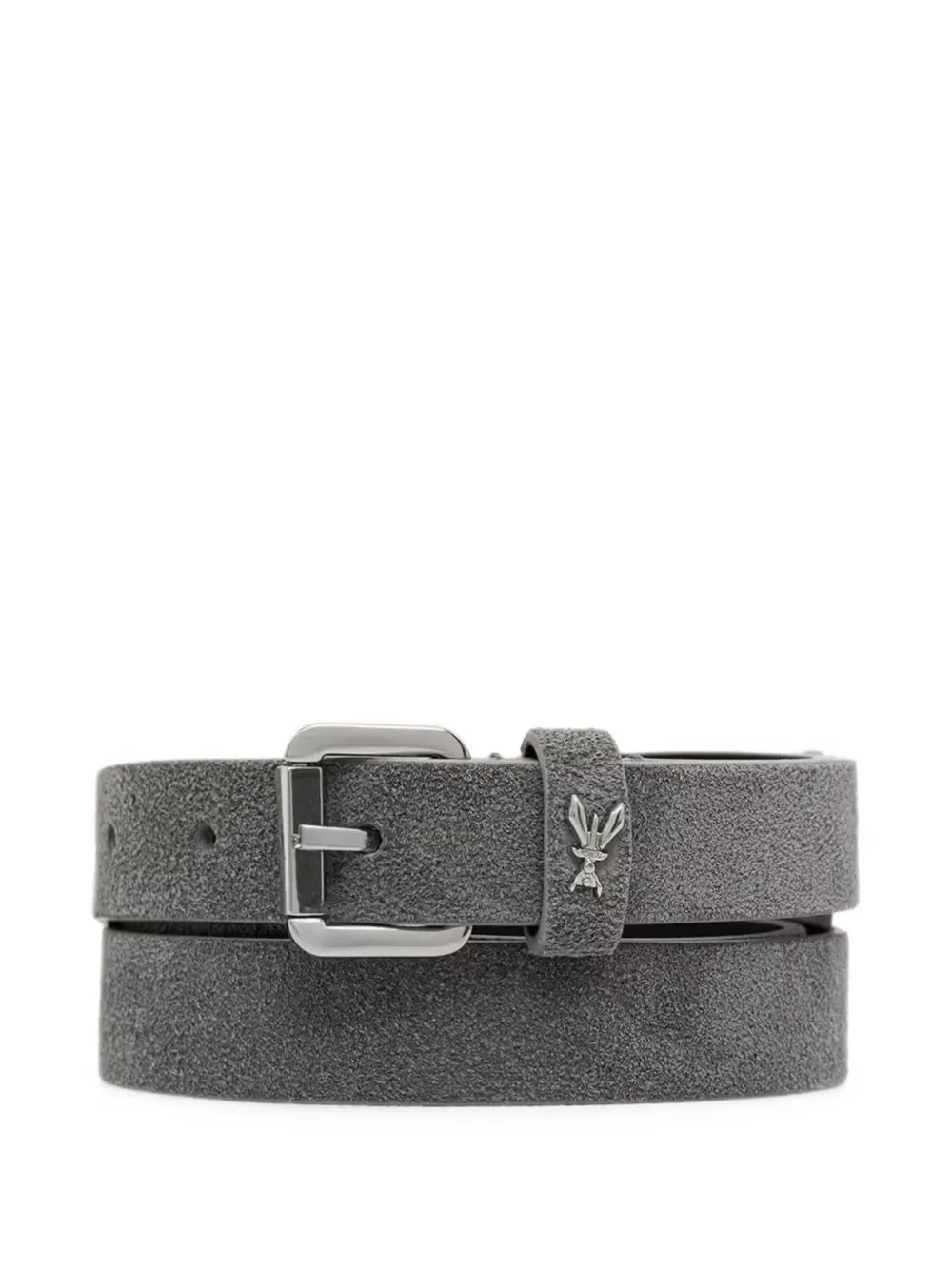 Patrizia Pepe Fly-plaque suede belt - Grigio