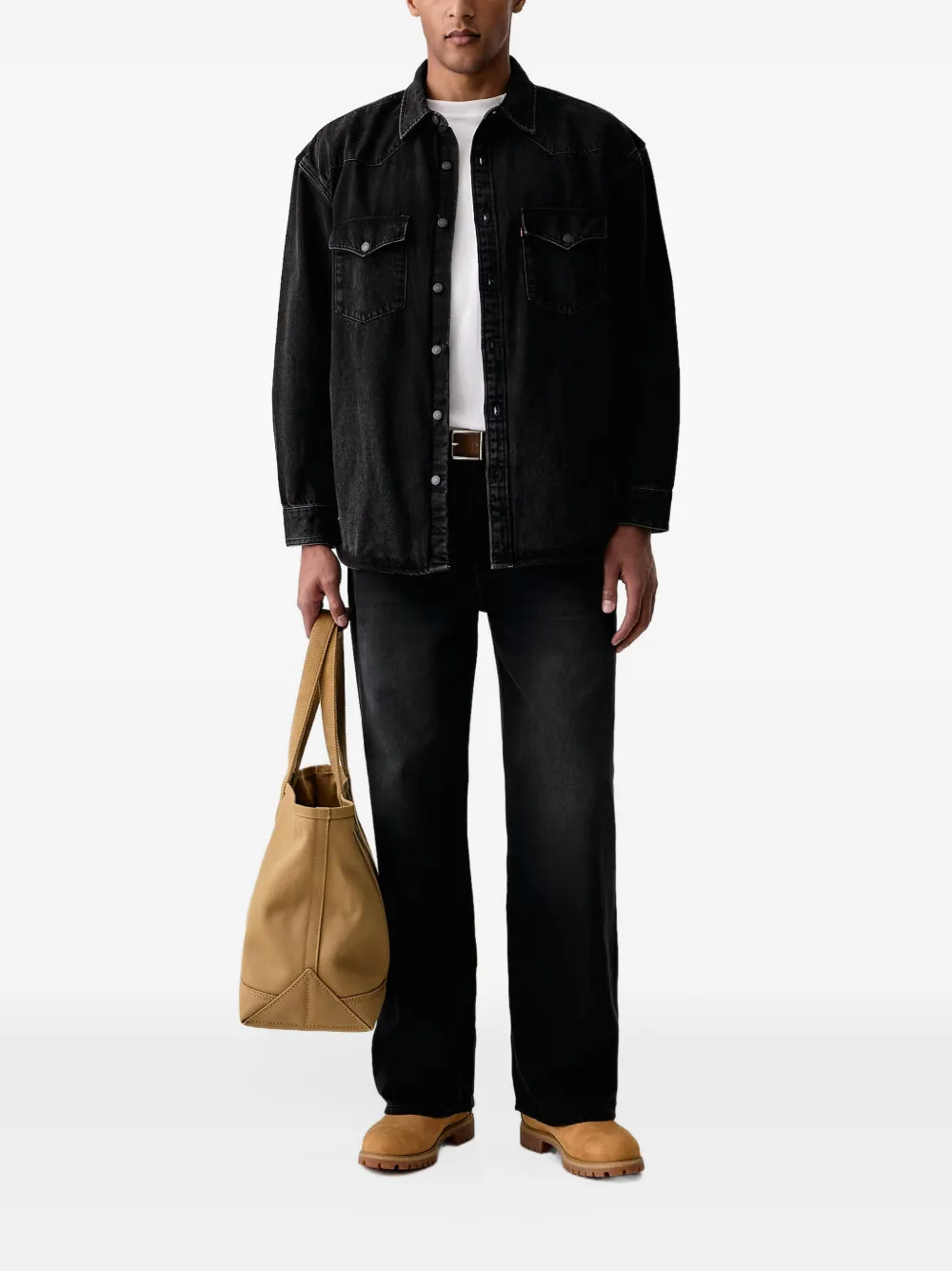 Levi's Western-style denim jacket Zwart