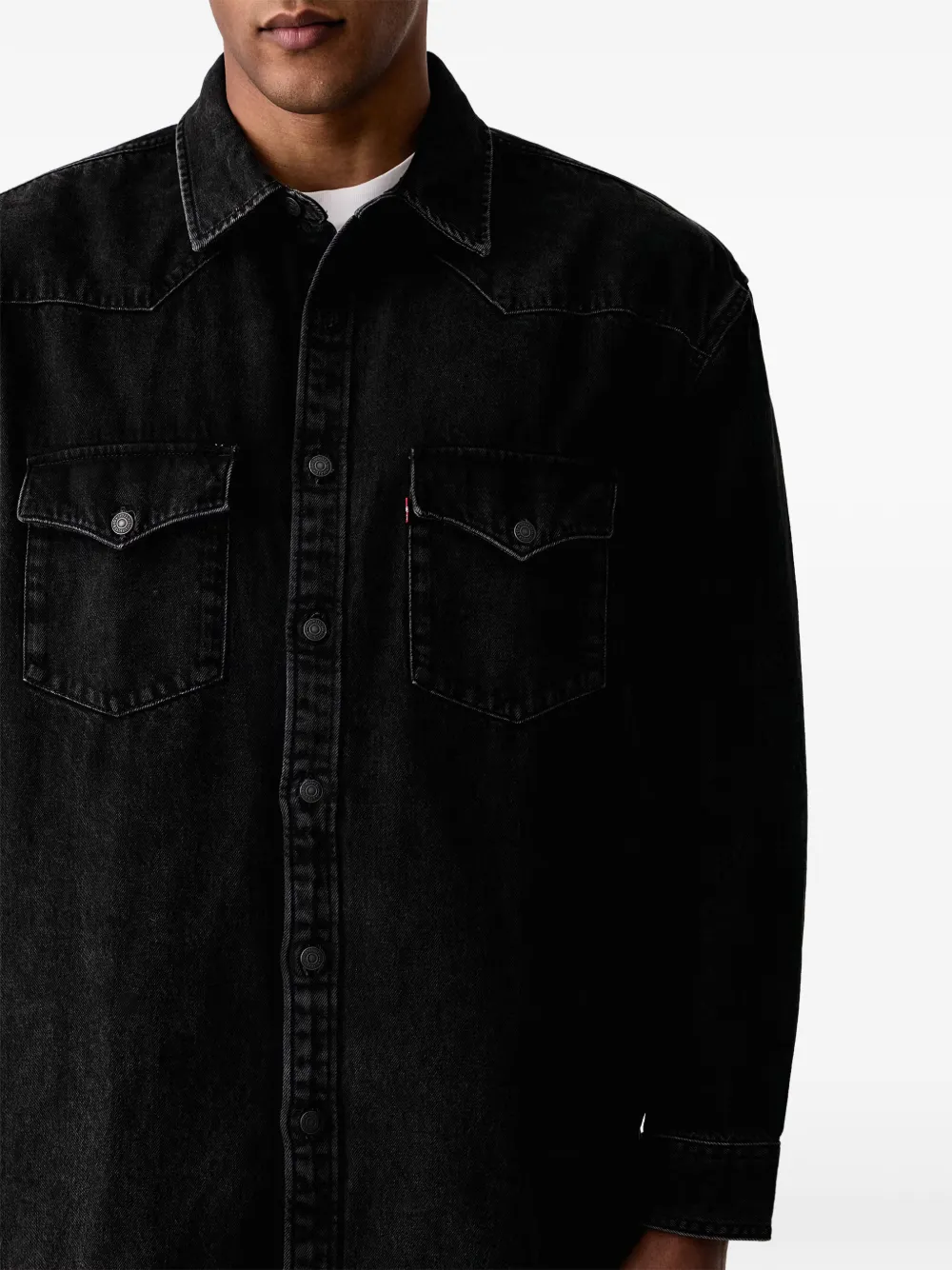 Levi's Western-style denim jacket Zwart