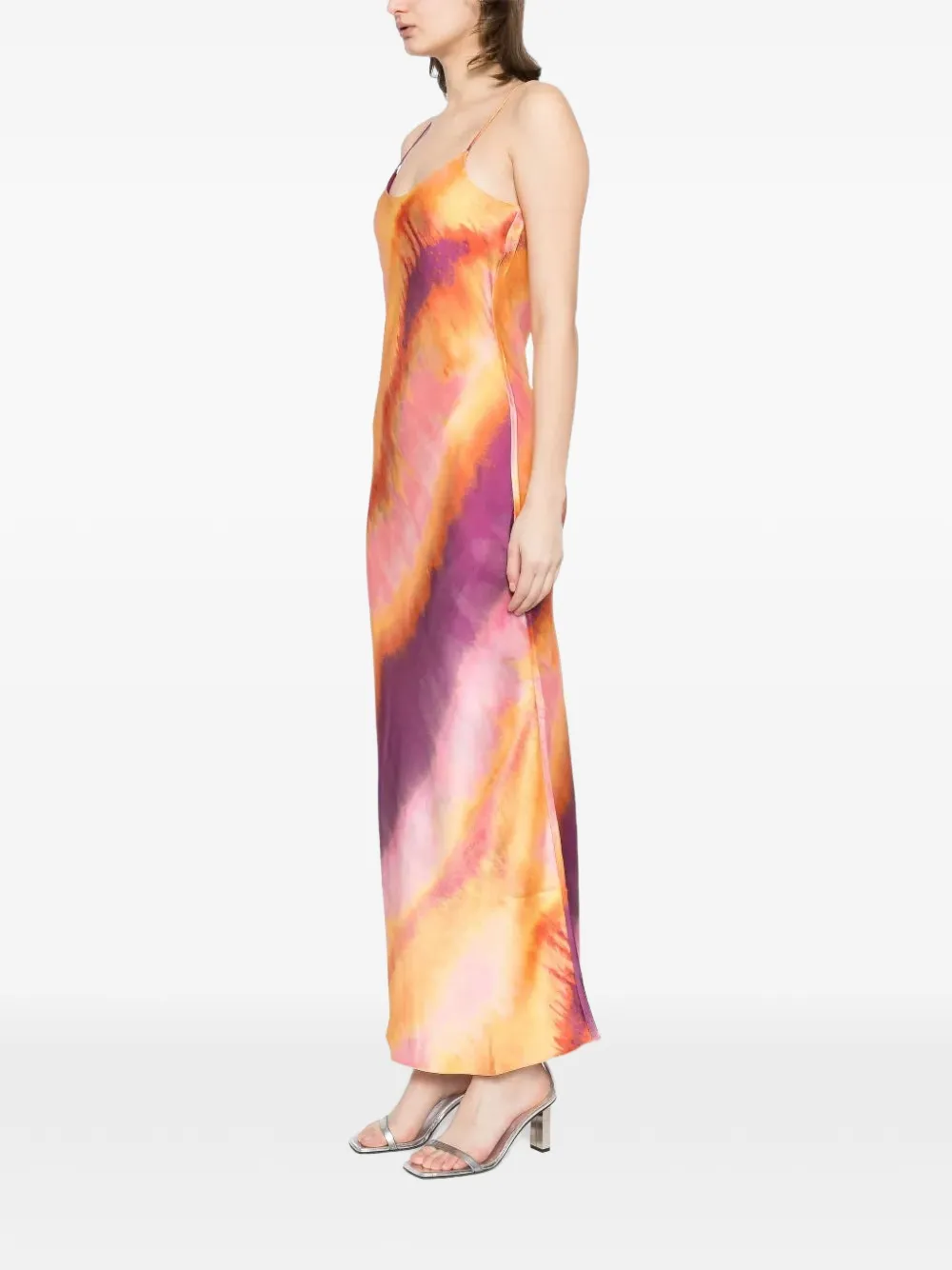 Tessitura tie-dye maxi dress Oranje