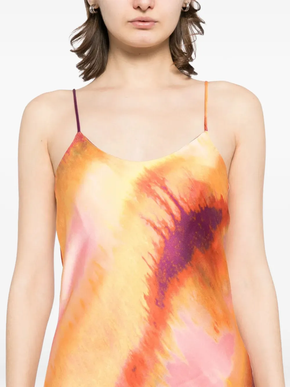 Tessitura tie-dye maxi dress Oranje