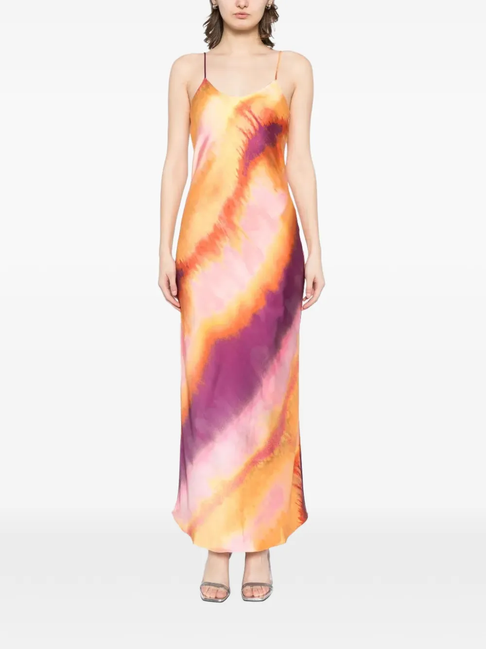 Tessitura tie-dye maxi dress