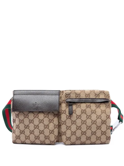 Gucci Pre-Owned 2016-2026 GG Web Double canvas belt bag