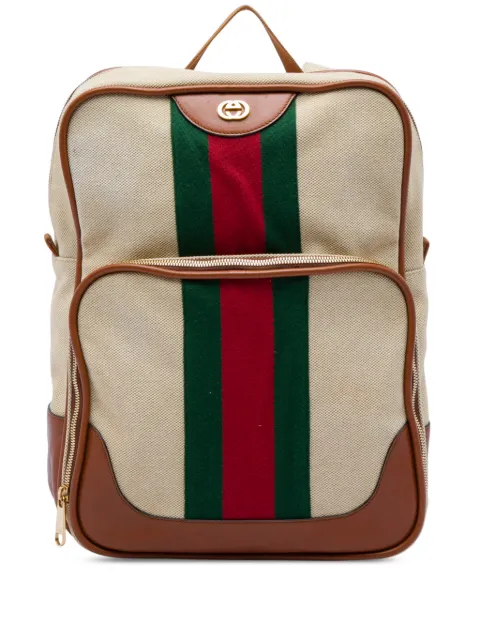 Gucci Pre-Owned 2016-2026 Canvas Web backpack