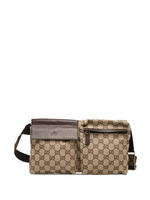 Gucci Pre-Owned 2000-2015 GG Canvas Double Pocket belt bag