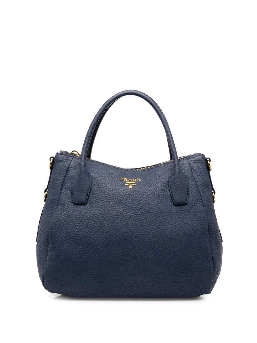 Prada Pre-Owned 2000-2013 Vitello Daino Zip Top Convertible Tote satchel - Blu