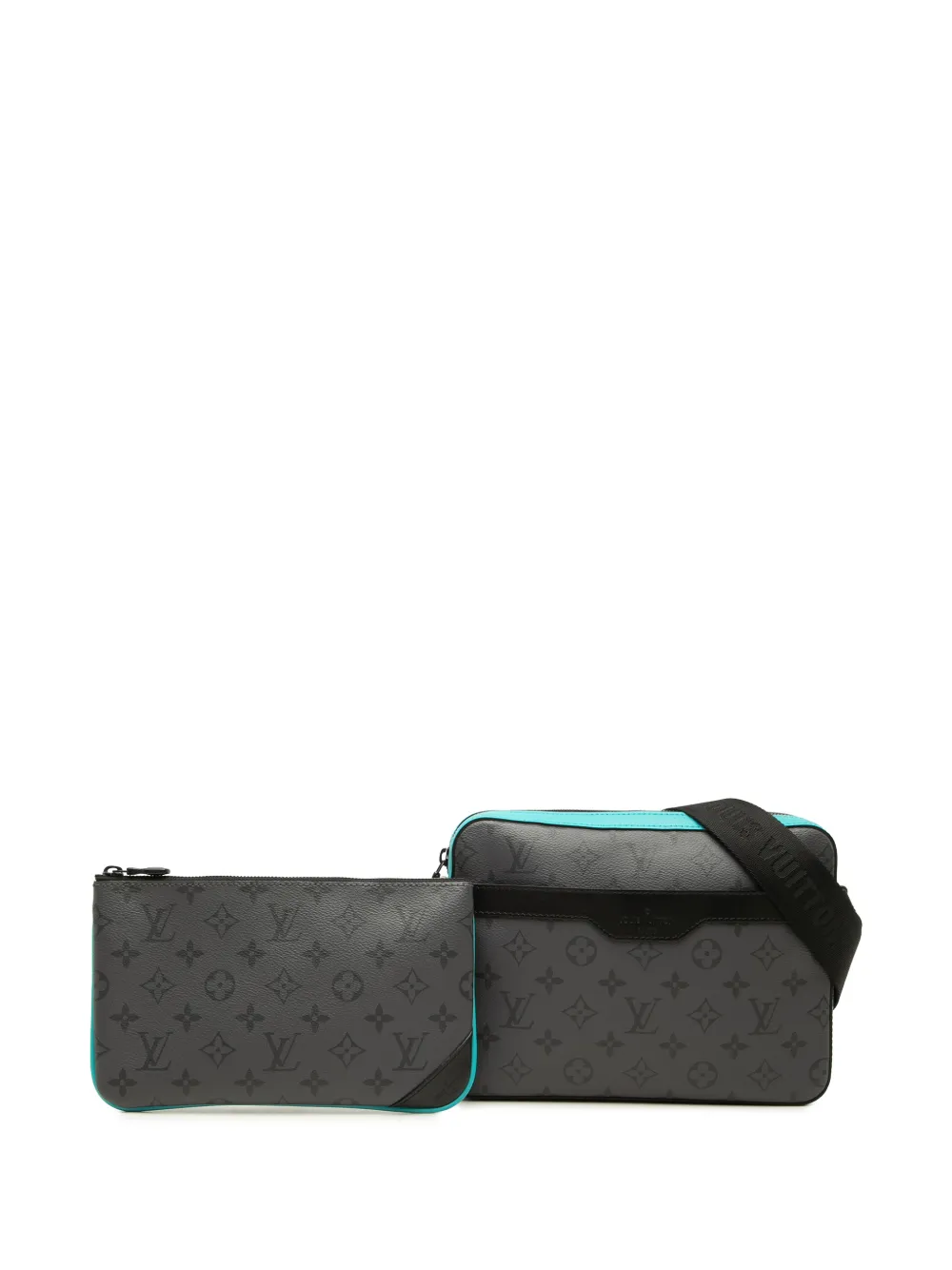 Louis Vuitton Pre-Owned 2021-2026 Monogram Eclipse Trio Messenger crossbody bag - Grau