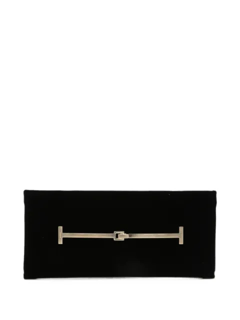 TOM FORD velvet T-bar clutch bag