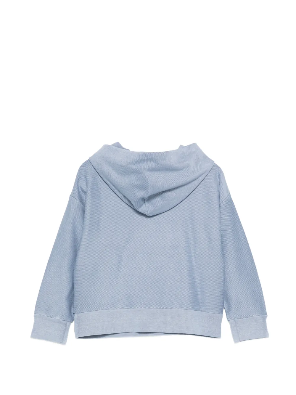 Emporio Armani Kids logo-print pouch-pocket hoodie Blauw