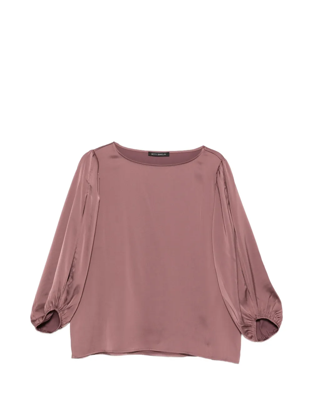 Betty Barclay slit-sleeve satin-finish blouse - Rosa