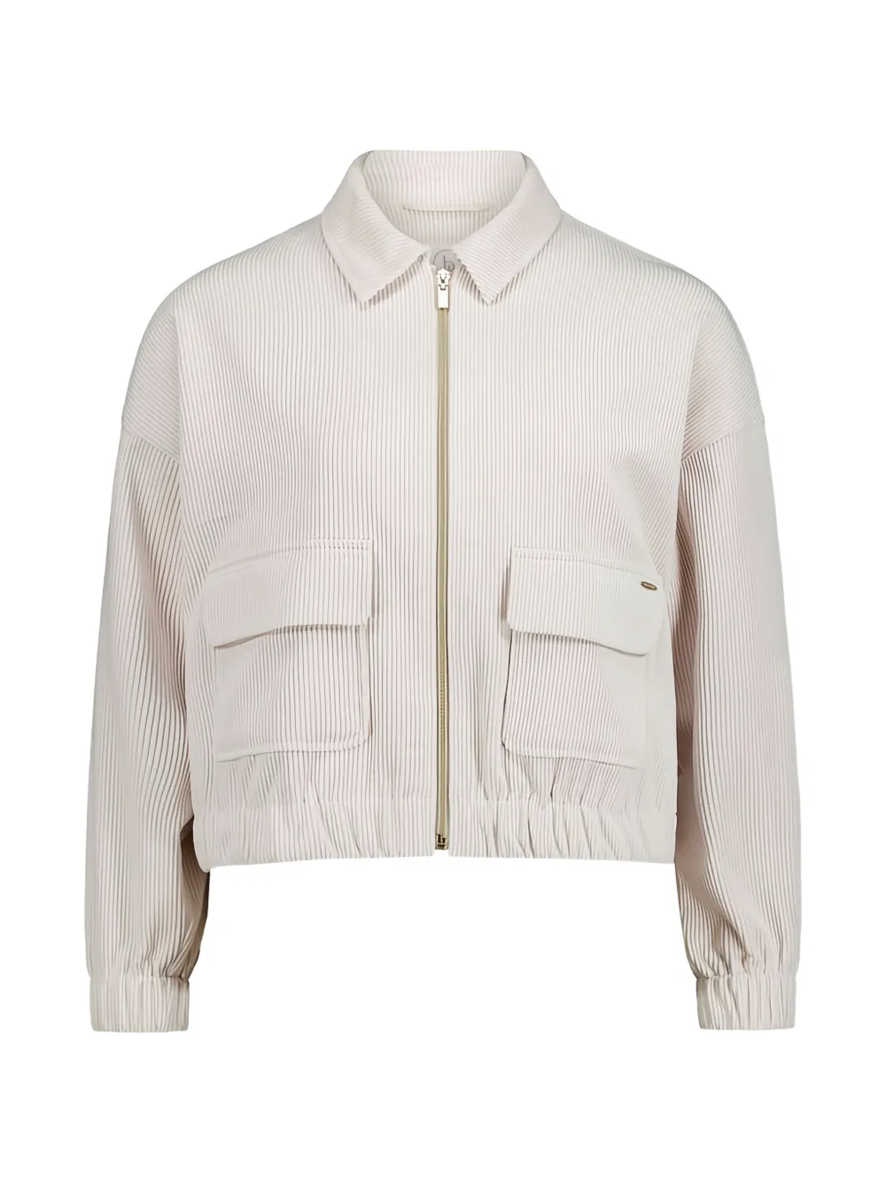 BETTY & CO ribbed-knit zip-up jacket - Bianco