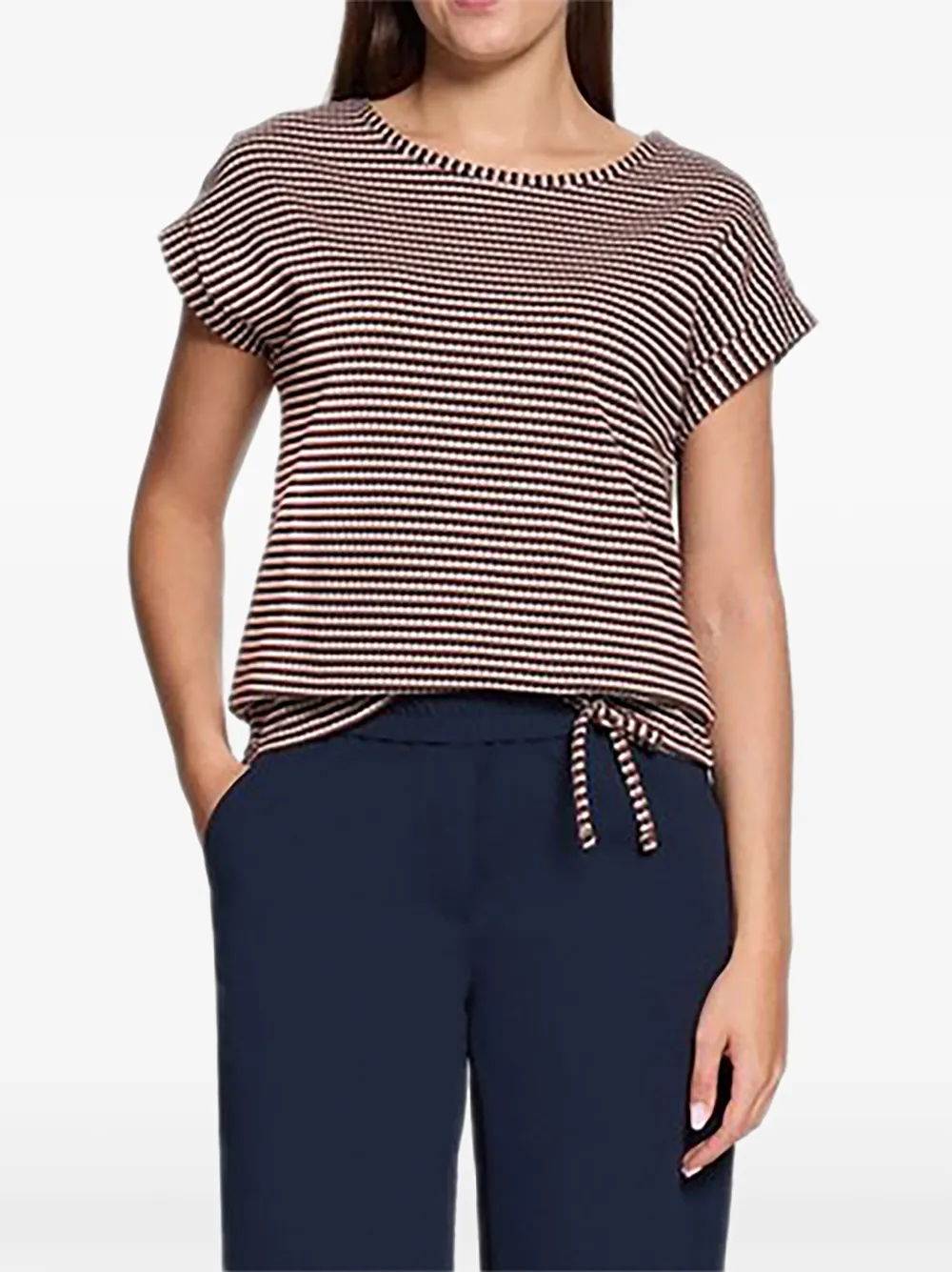 Betty Barclay striped drawstring-hem T-shirt
