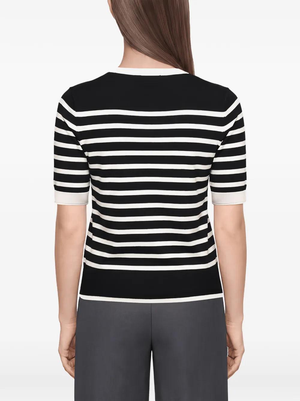 Betty Barclay Gestreept T-shirt Zwart