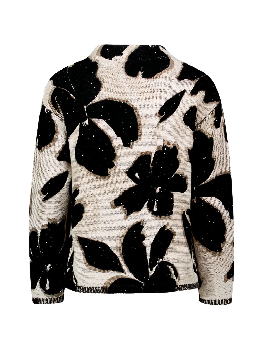 Betty Barclay Sweater verfraaid met pailletten en bloemenprint Beige