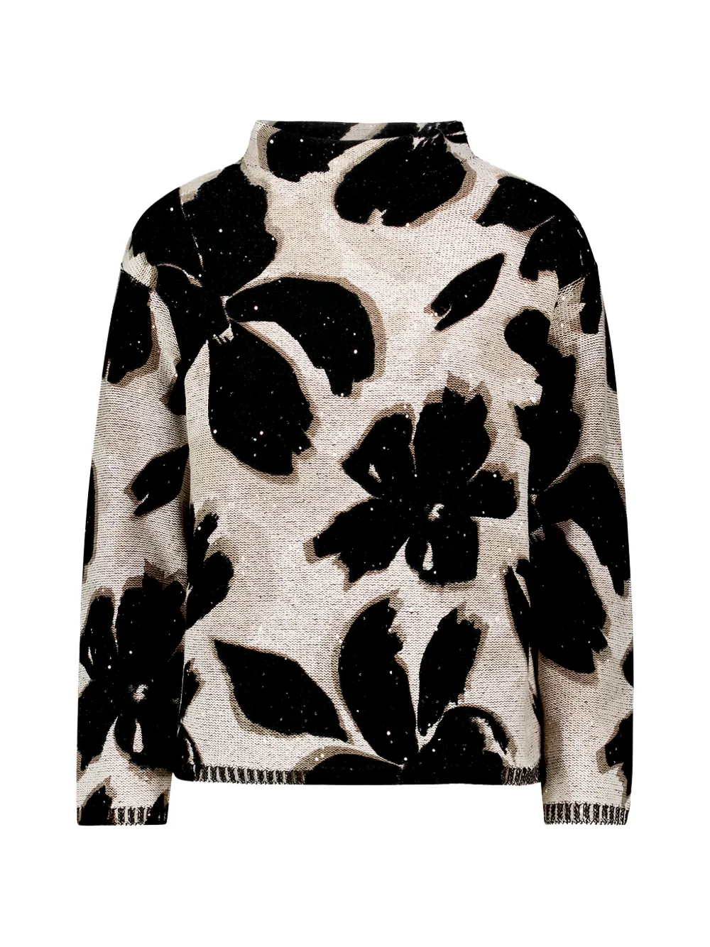 Betty Barclay floral-print sequin-embellished sweater