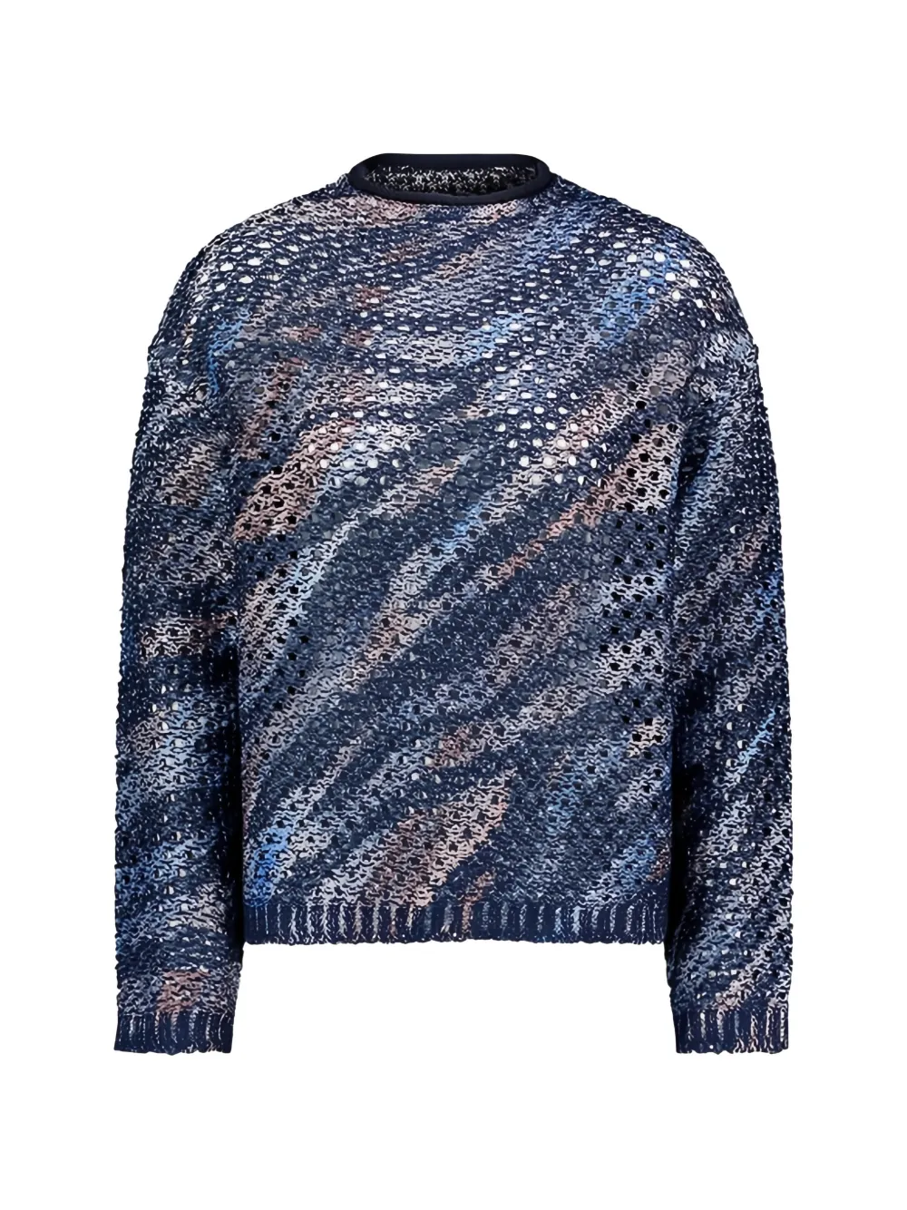 Betty Barclay open-knit tiger-print sweater - Bleu Betty Barclay open-knit tiger-print sweater - Bleu