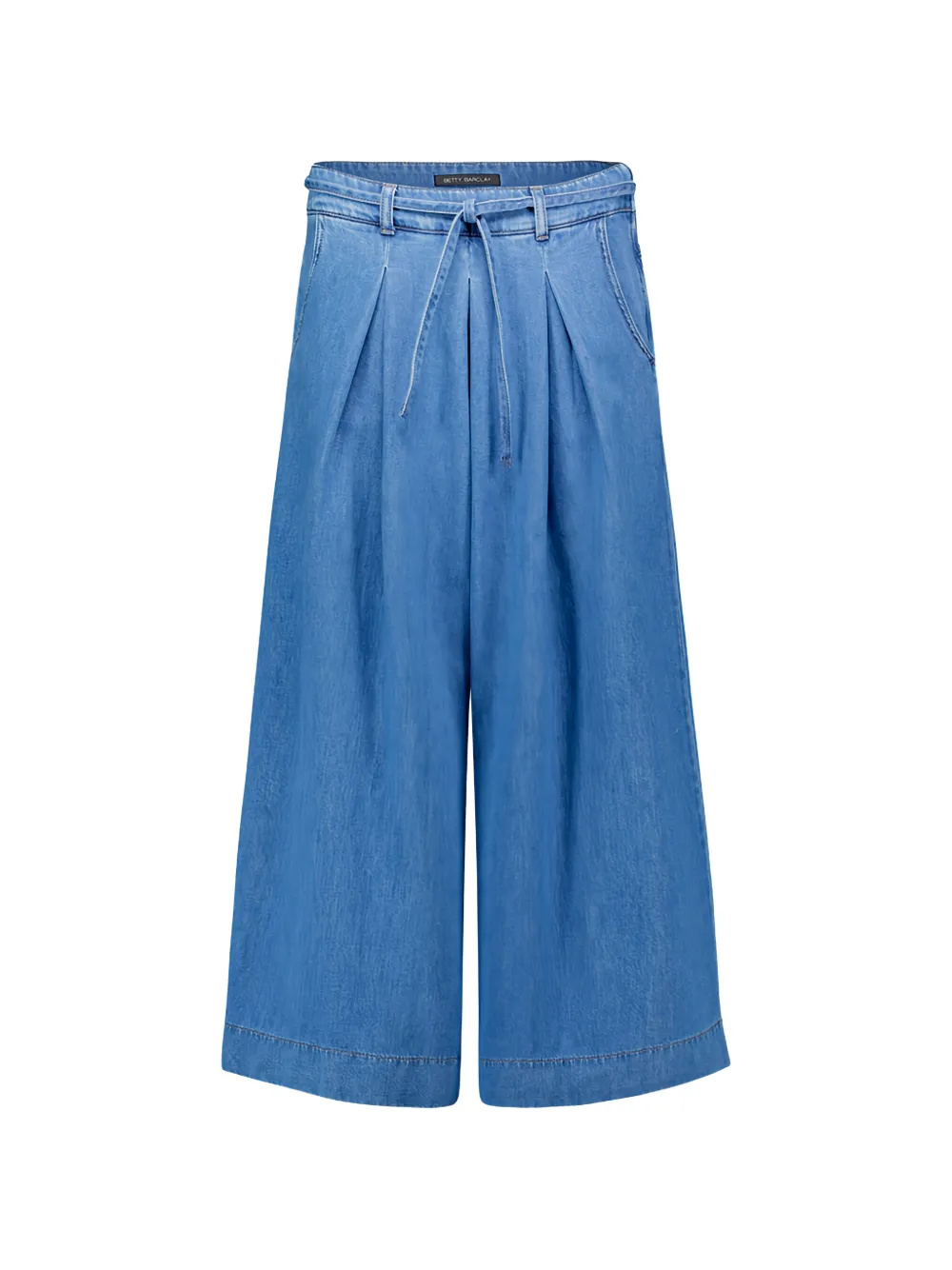 Betty Barclay jean crop plissé à lien de resserrage - Bleu