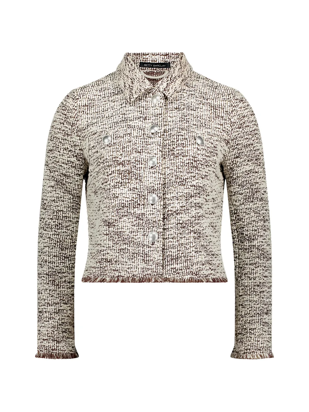 Betty Barclay bouclé frayed jacket