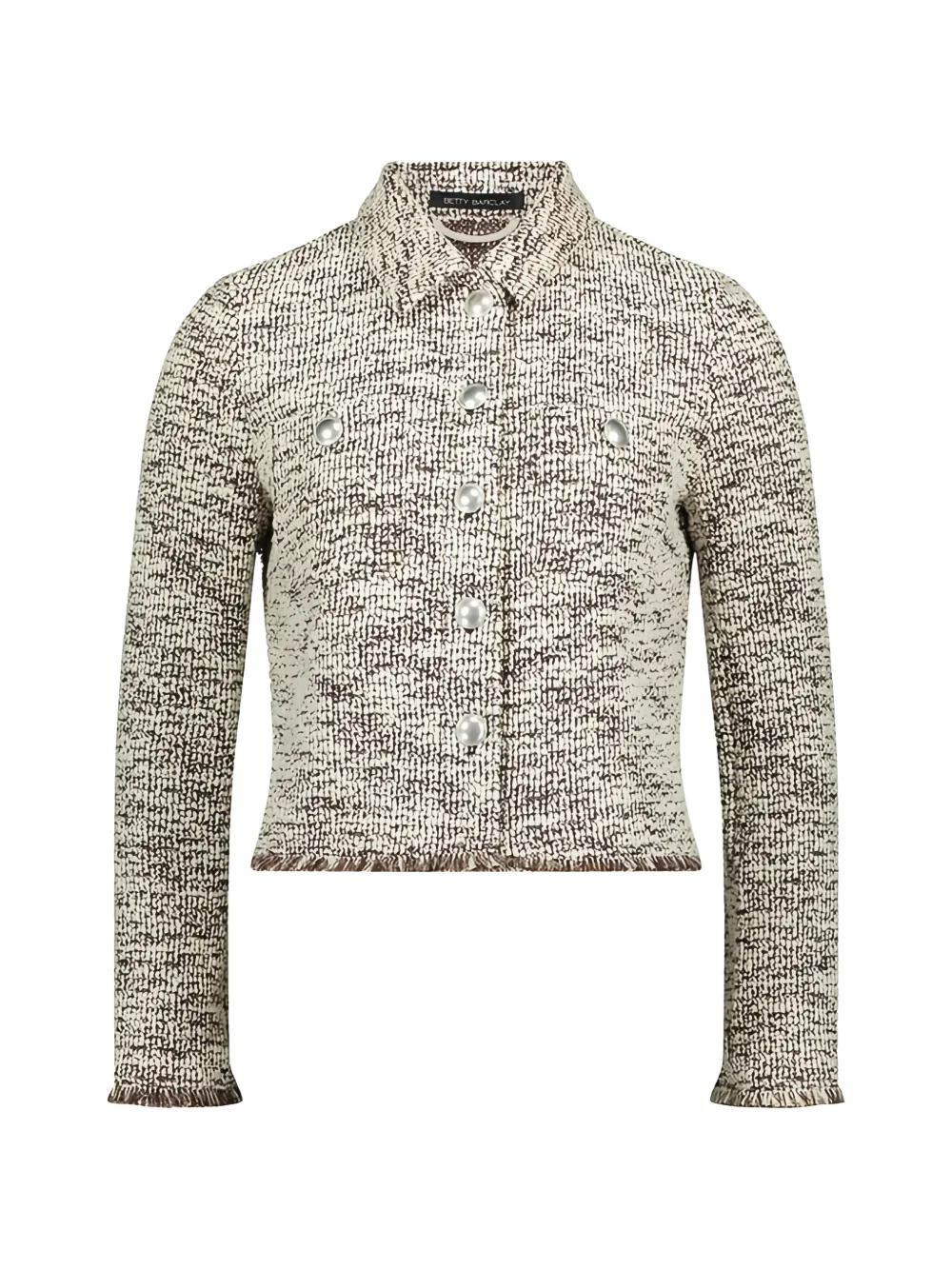 Betty Barclay bouclé frayed jacket - Toni neutri