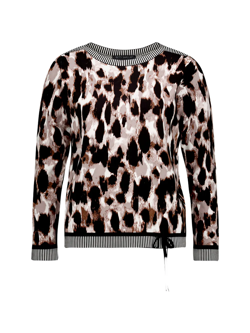 Betty Barclay leopard-print drawstring sweater Beige