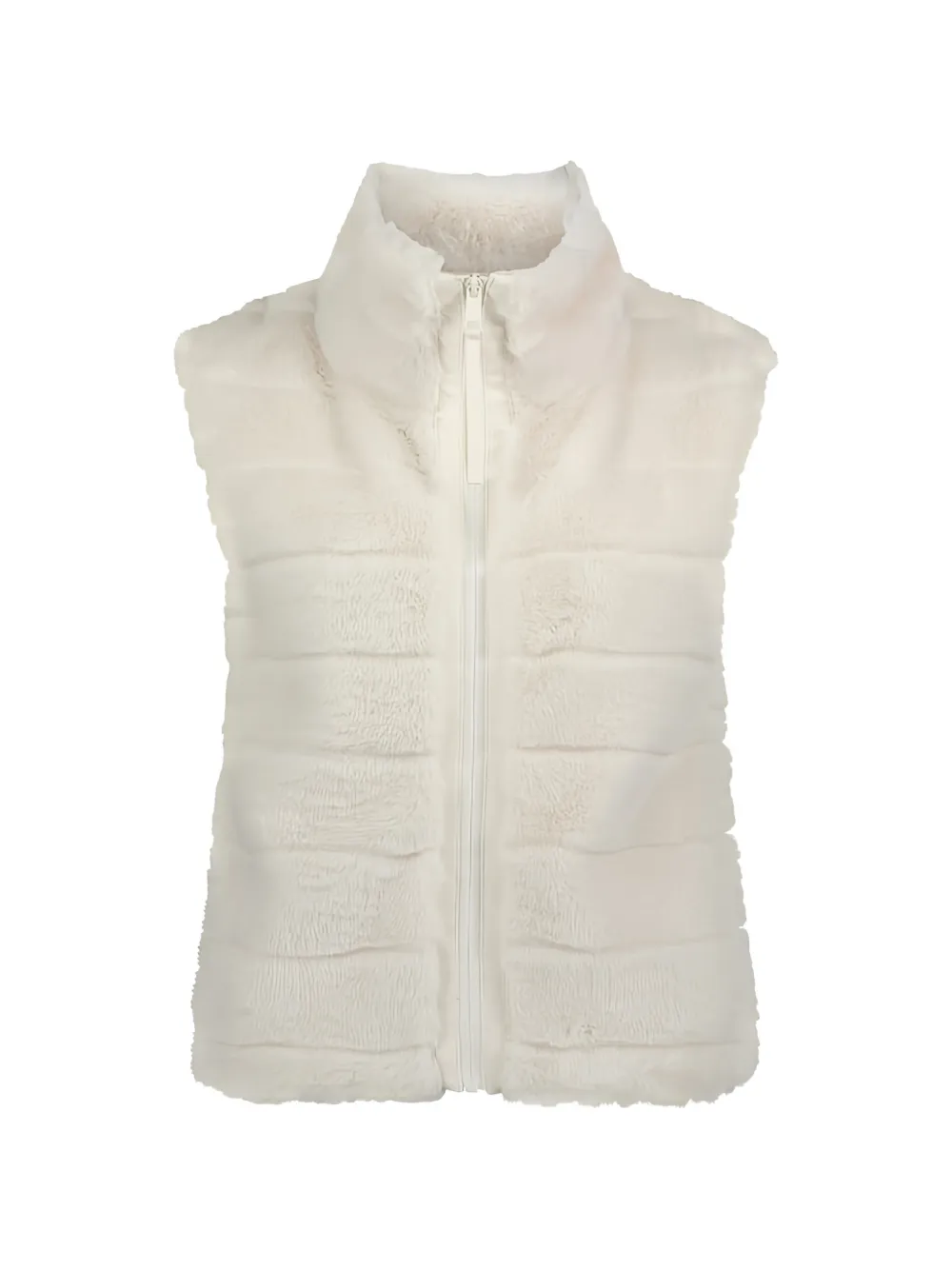 BETTY & CO faux-fur zip-up gilet - Blanc