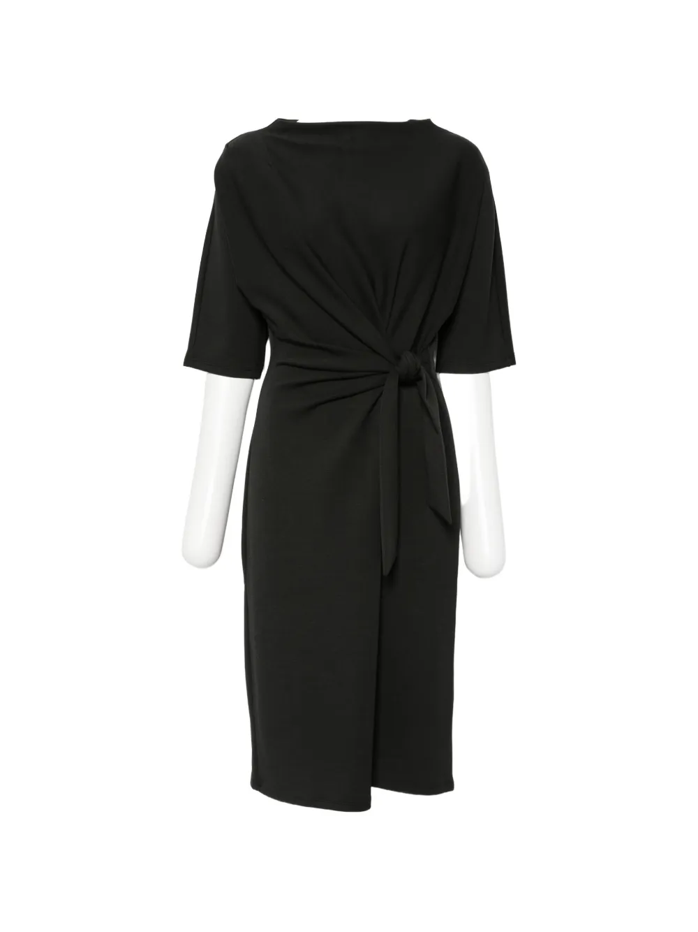 Betty Barclay knot-detail short-sleeve midi dress - Noir